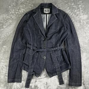 Vintage Y2K Converse One Star Belt Cinch Denim Jacket Size XS